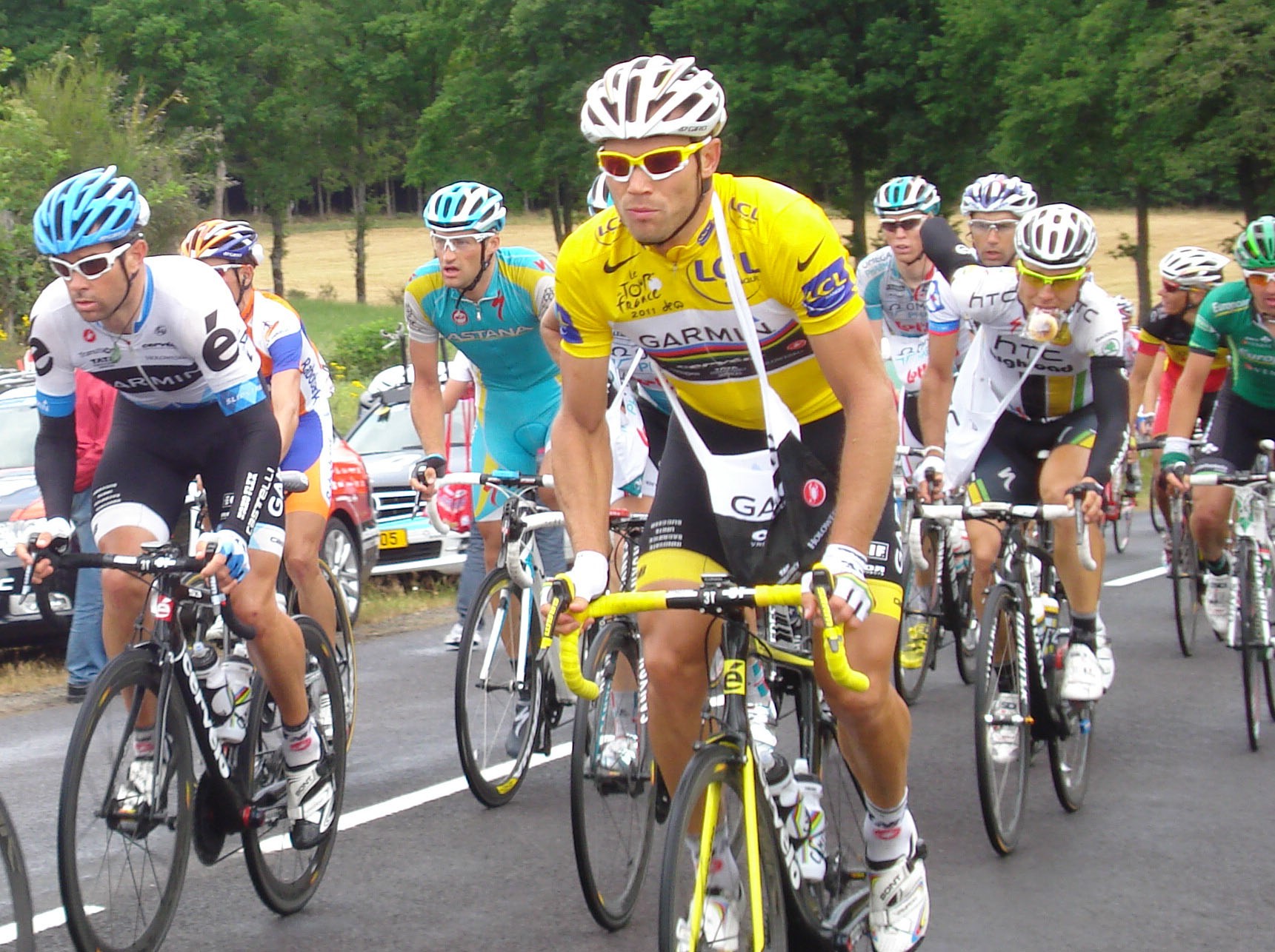 Thor Hushovd riding his bike in the 2011 Tour de France