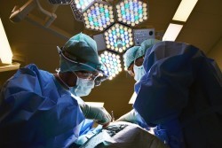 Surgeons performing surgery