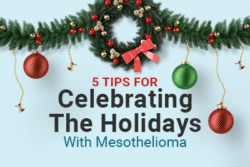 Wreath, ornaments, and garland with text: 5 Tips For Celebrating The Holidays