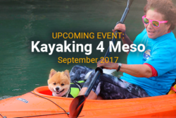 Woman kayaking with dog in Kayaking 4 Meso event (image from the Daily Gazette)